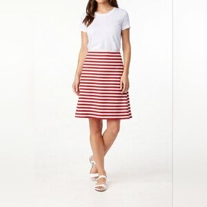 Liz Claiborne Women's Stripe Skirt Red Size Small Nautica Sailor Coastle